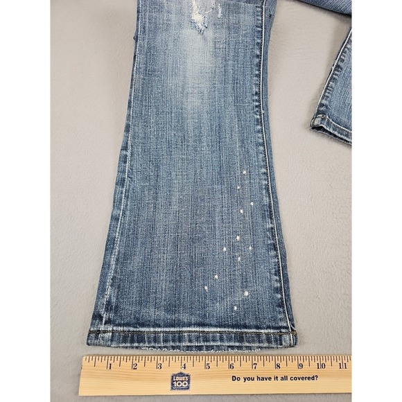Vigoss Jeans Women 29x31 Boot Cut Low Rise Stretch Distressed Flap Pockets - Picture 2 of 9